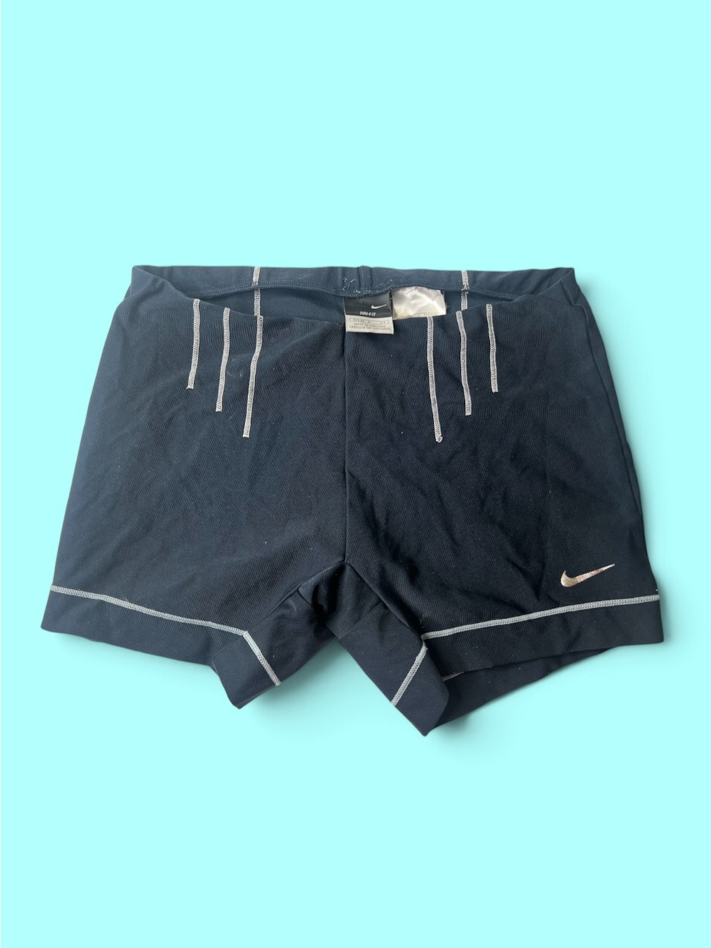 Nike Women's Navy Athletic Training Shorts with Reflective Trim